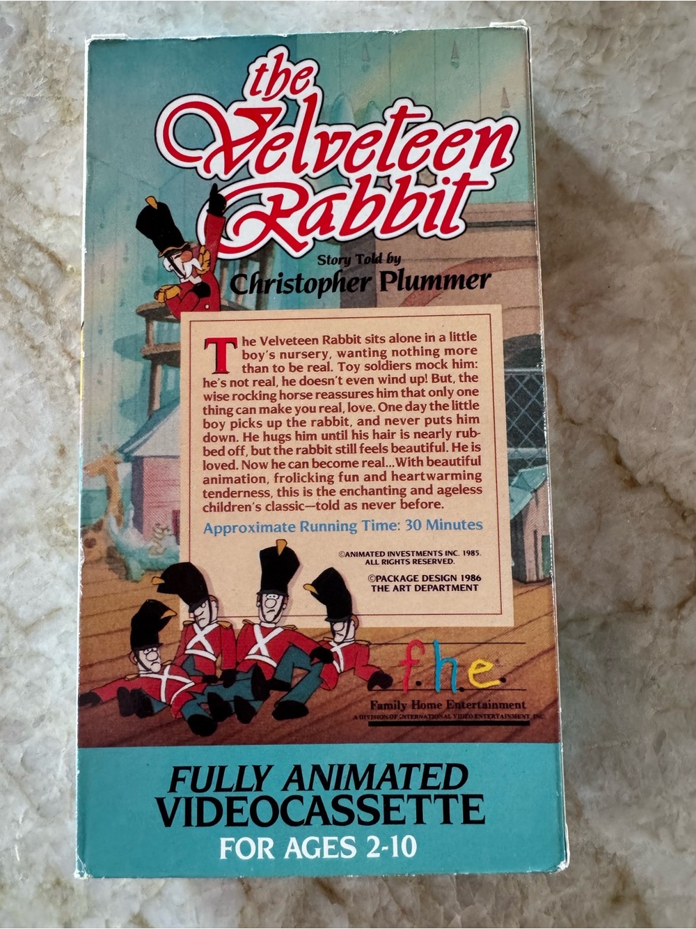 The Velveteen Rabbit VHS Tape - Brown & Red Artwork - Picture 2 of 3
